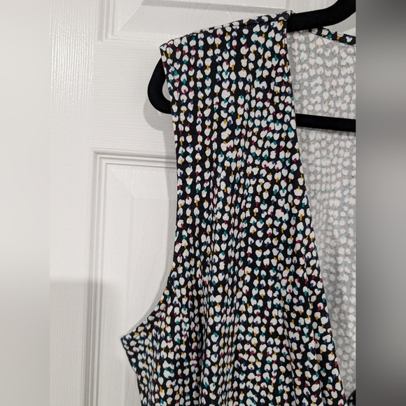 Talbots Woman Black and White Asymmetrical Fitted Blouse in Size 2X - Picture 3 of 9